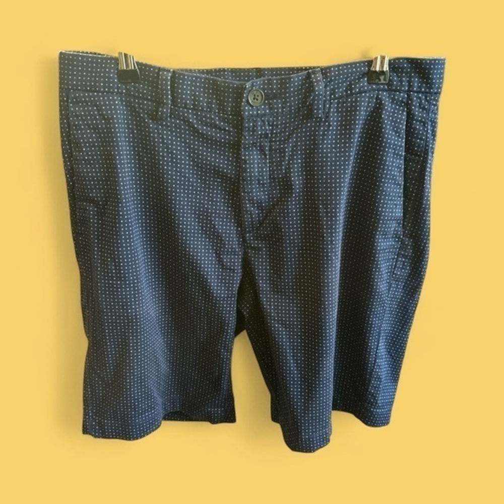 Michael Kors Men's Size 30W Navy Blue Polka Dot Shorts Preppy Business Casual